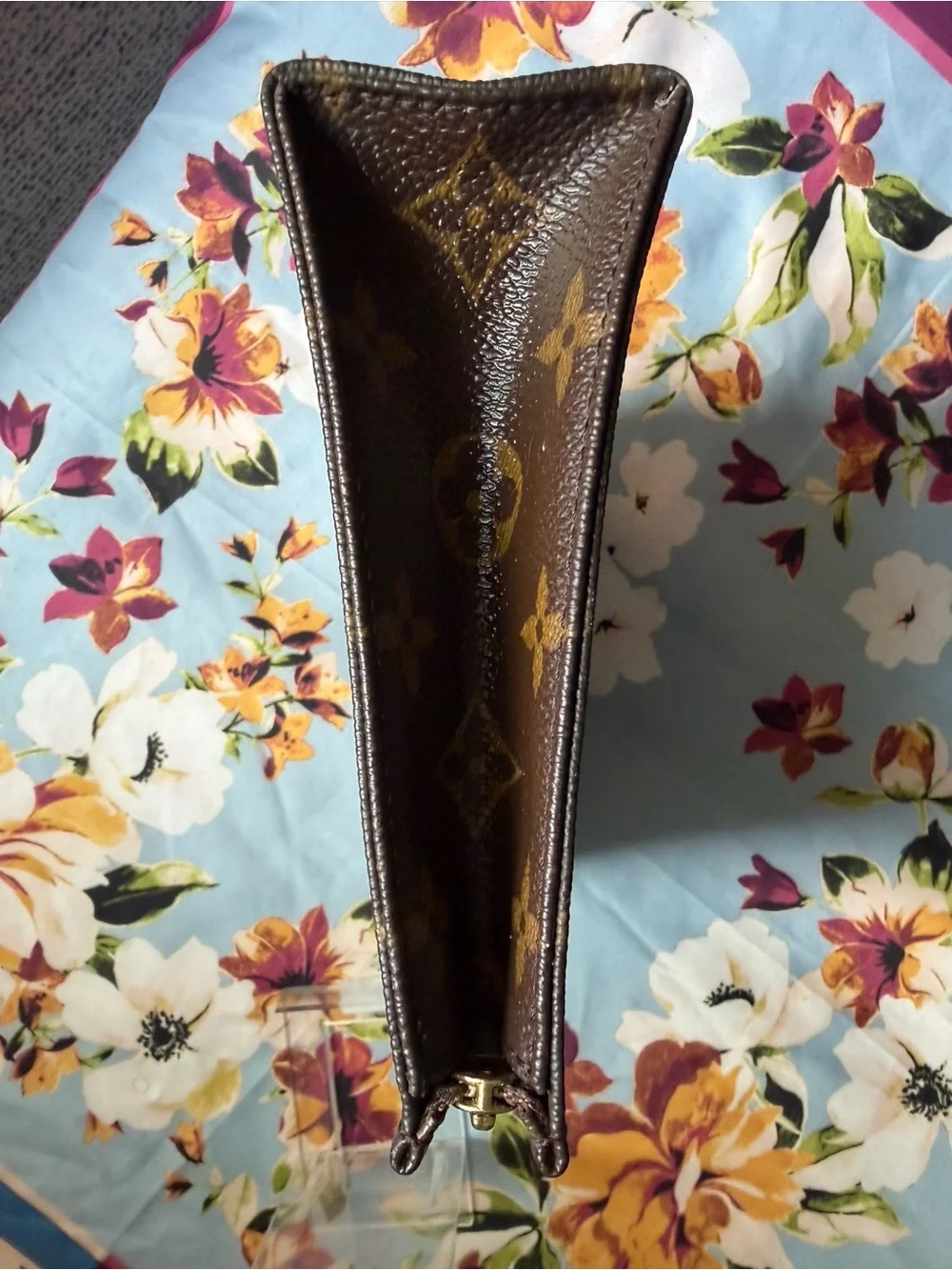 Louis Vuitton Monogram Canvas Cosmetic Pouch Brown & Gold